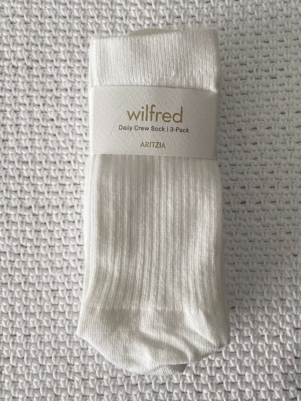 Aritzia Wilfred Daily Crew Sock 3-pack White Size XS/S 3 Pair
